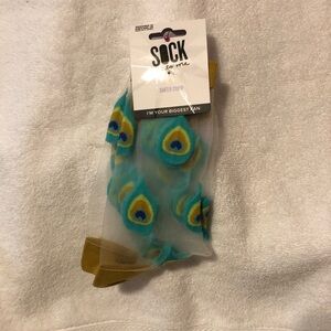Sock It To Me I’m Your Biggest Fan peacock sheer crew unisex socks